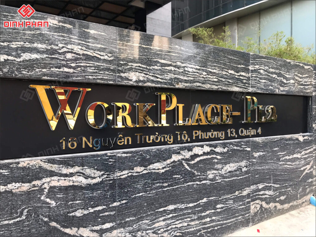 Chữ Inox Đế Mica 