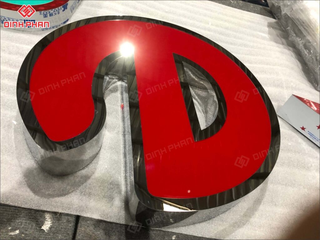 Chữ mica hông inox 