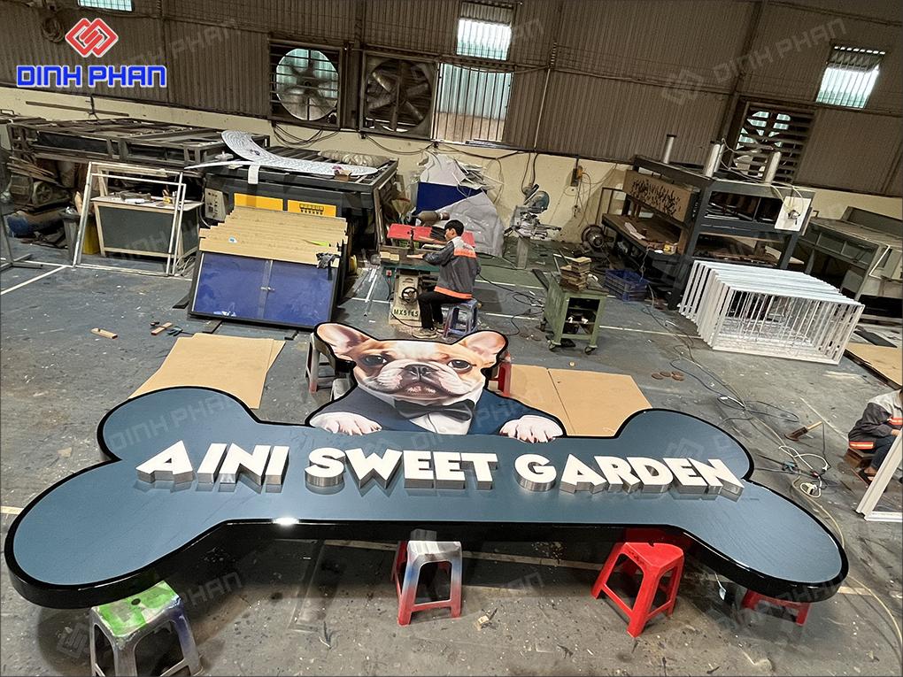 Lam Bang Hieu Chu Noi Gia Re Làm bảng hiệu chữ nhôm mặt mica