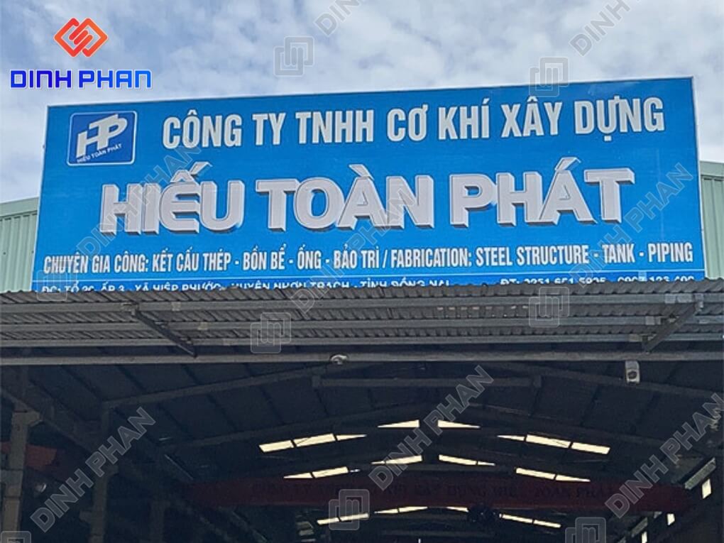 bảng hiệu in UV cơ khí, xây dựng