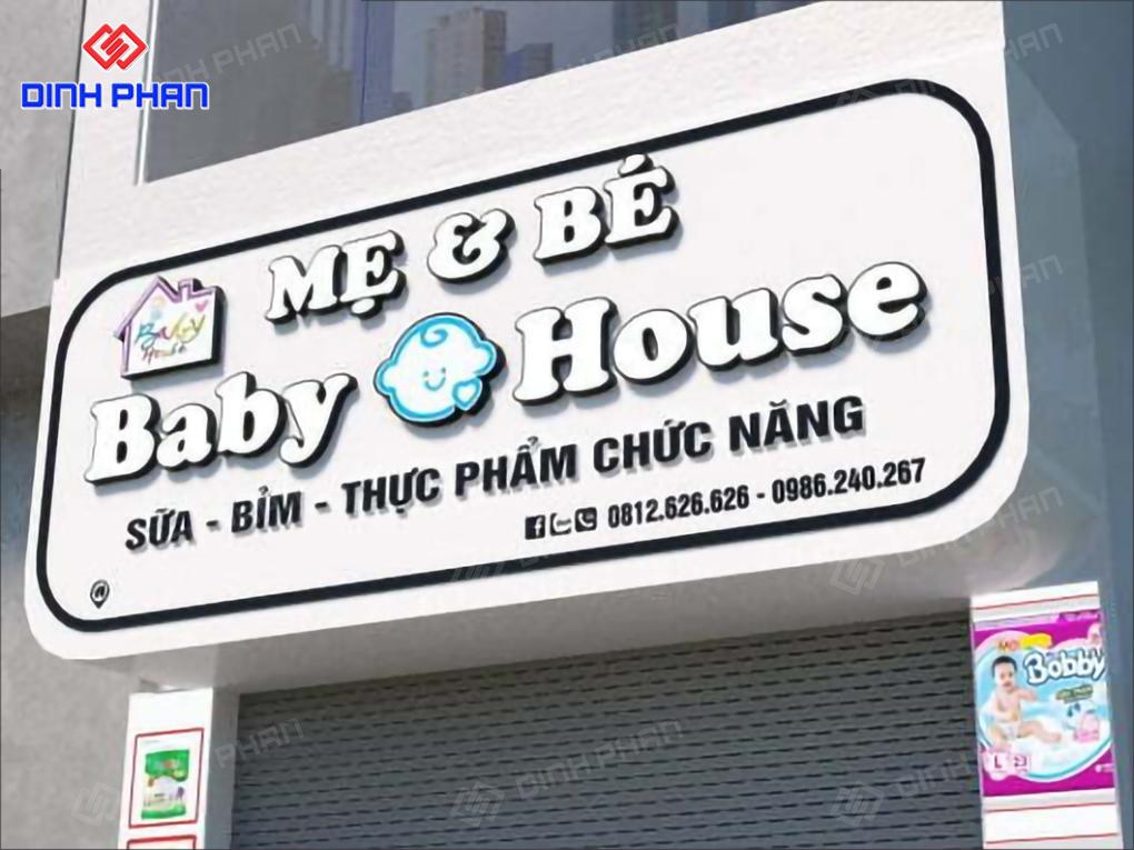 bang hieu shop me va be 2 Biển hiệu chuyên sản phẩm mẹ và bé