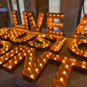 Chữ inox đục lỗ