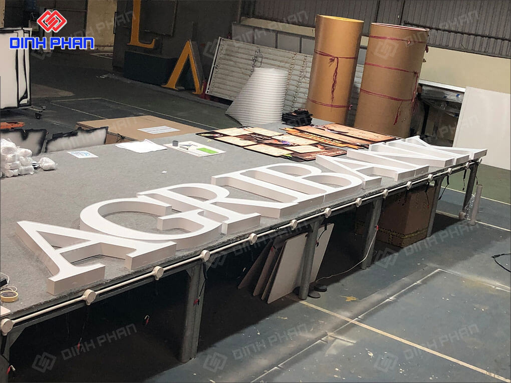 chu nhom 1 go 1 Làm bảng hiệu chữ nhôm - Dự Án Agribank