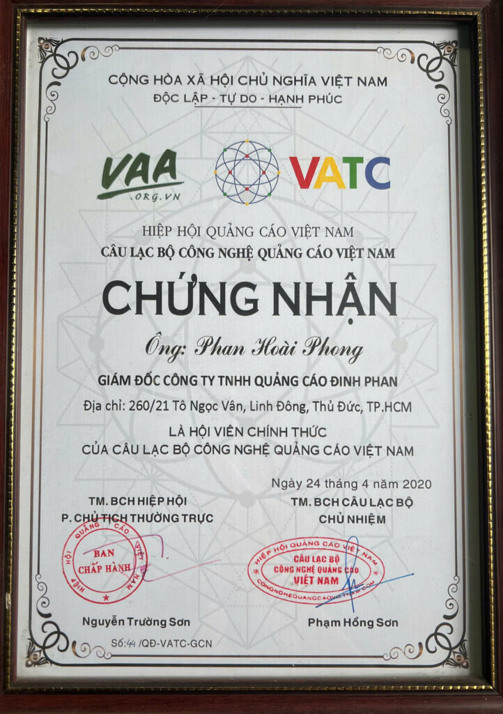 chung nhan dinh phan