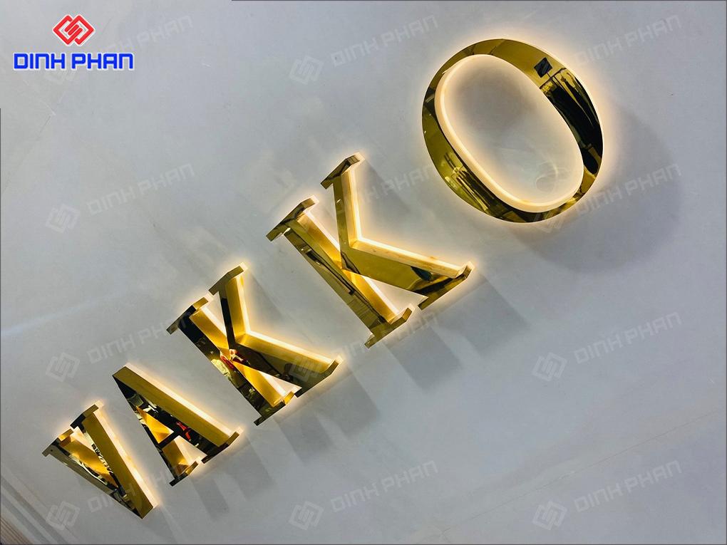 chu inox vang guong de mica