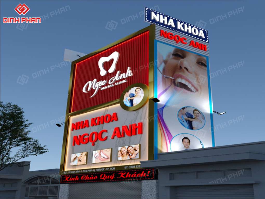 làm bang hieu nha khoa chu mica