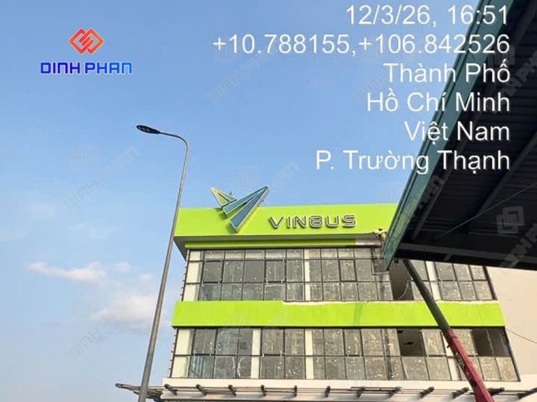 Làm bảng hiệu trạm Depot xe bus điện