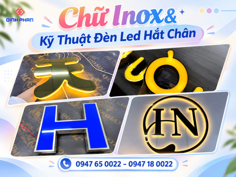 Top 5 Loại Chữ Inox Phổ Biến & Kỹ Thuật Đèn LED Hắt Chân