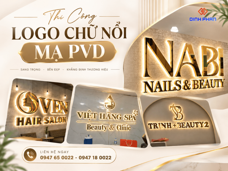Thi Công Logo Chữ Nổi Mạ PVD Sang Trọng Cho Sảnh Lễ Tân