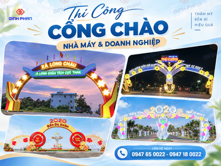 Thi Công Cổng Chào, Bảng Tên Nhà Máy & Doanh Nghiệp Trong Khu Công Nghiệp